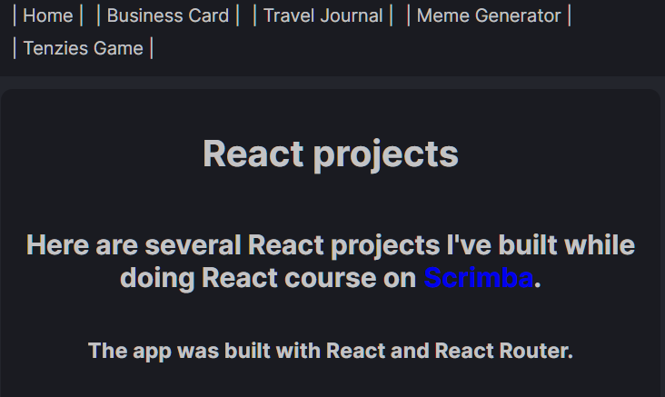 React Projects Site thumbnail